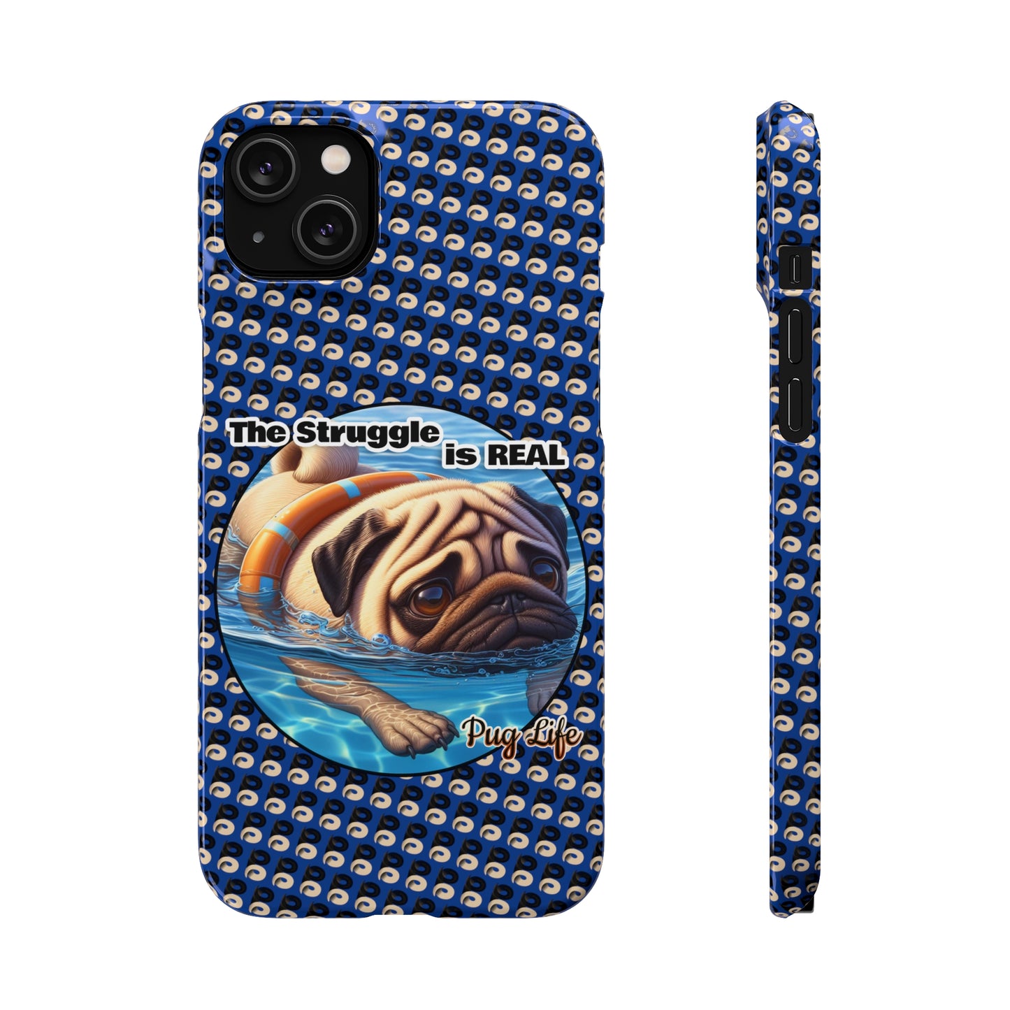 P&B Pug Life Edition: The Struggle - Snap Case Navy Blue