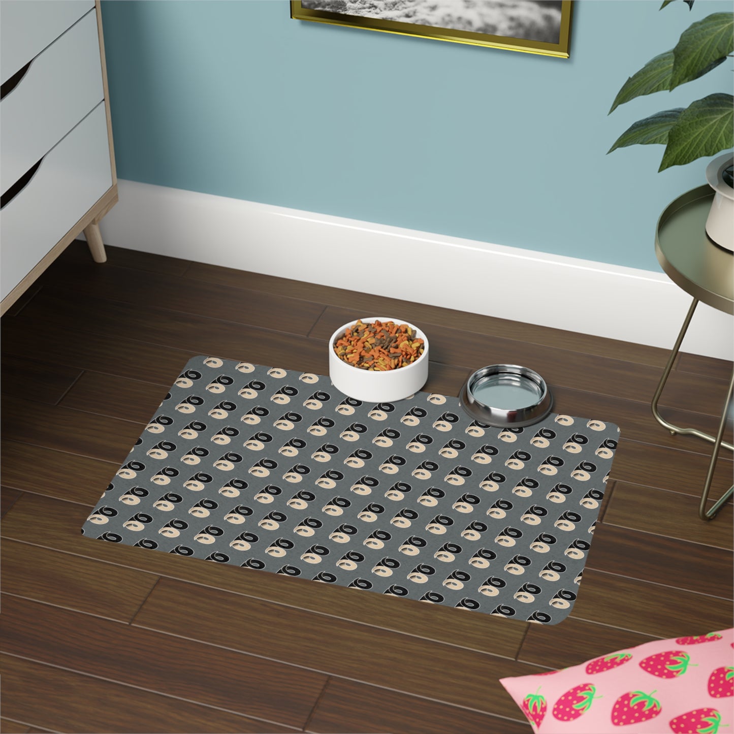 P&B Pet Food Mat (12x18") - Dark Gray