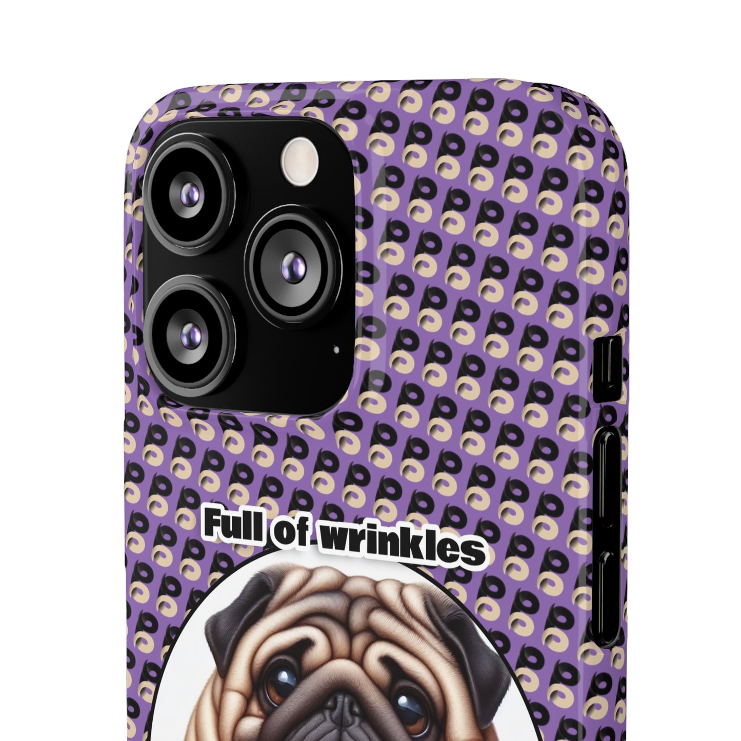 P&B Pug Life Edition: Full of Wrinkles - Snap Case Purple