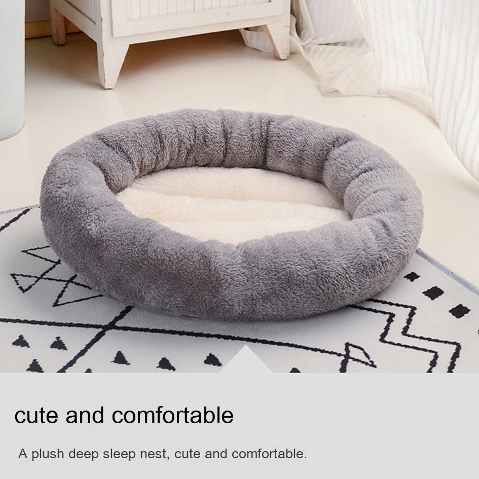 Four Seasons Round Dog Bed Cushion - Warm and Cozy