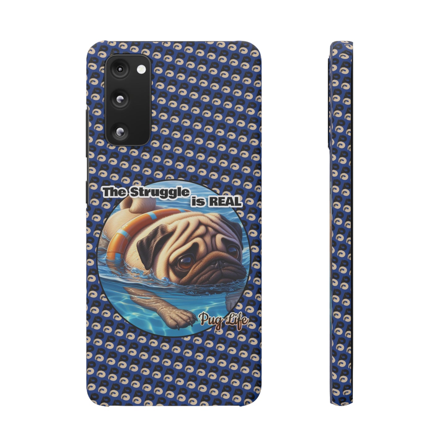 P&B Pug Life Edition: The Struggle - Snap Case Navy Blue