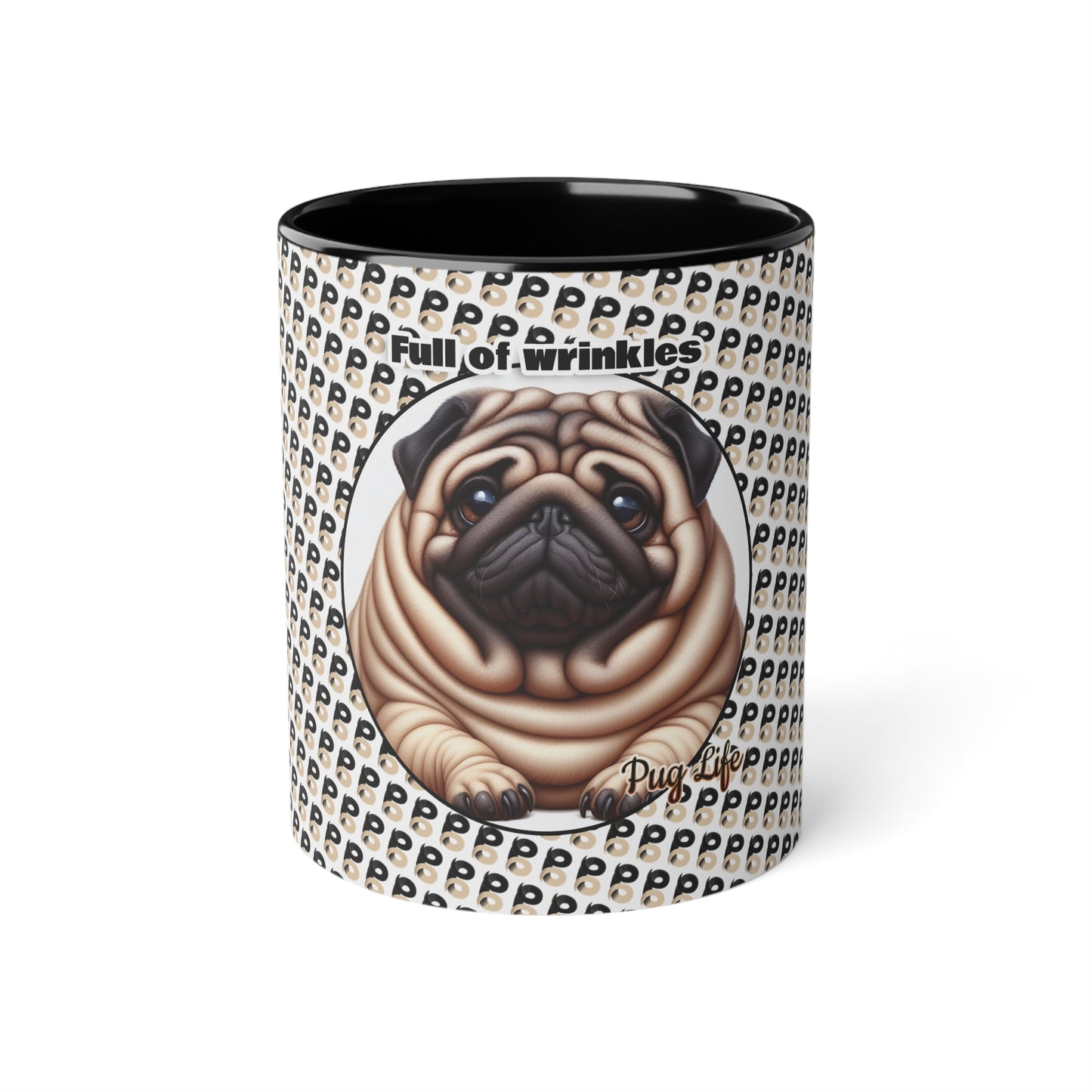 P&B Pug Life: Full of Wrinkles - Accent Mug, 11oz