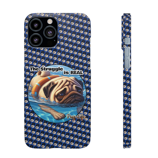 P&B Pug Life Edition: The Struggle - Snap Case Navy Blue