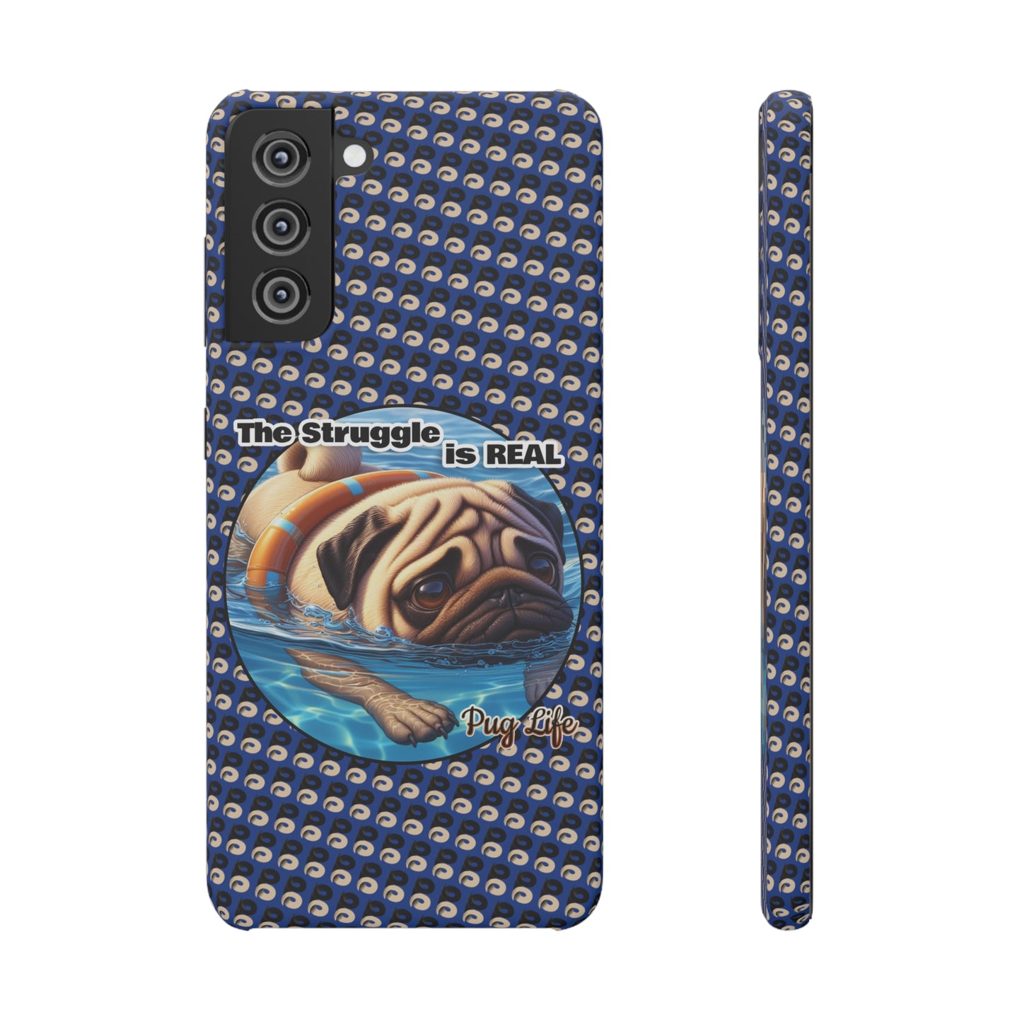 P&B Pug Life Edition: The Struggle - Snap Case Navy Blue