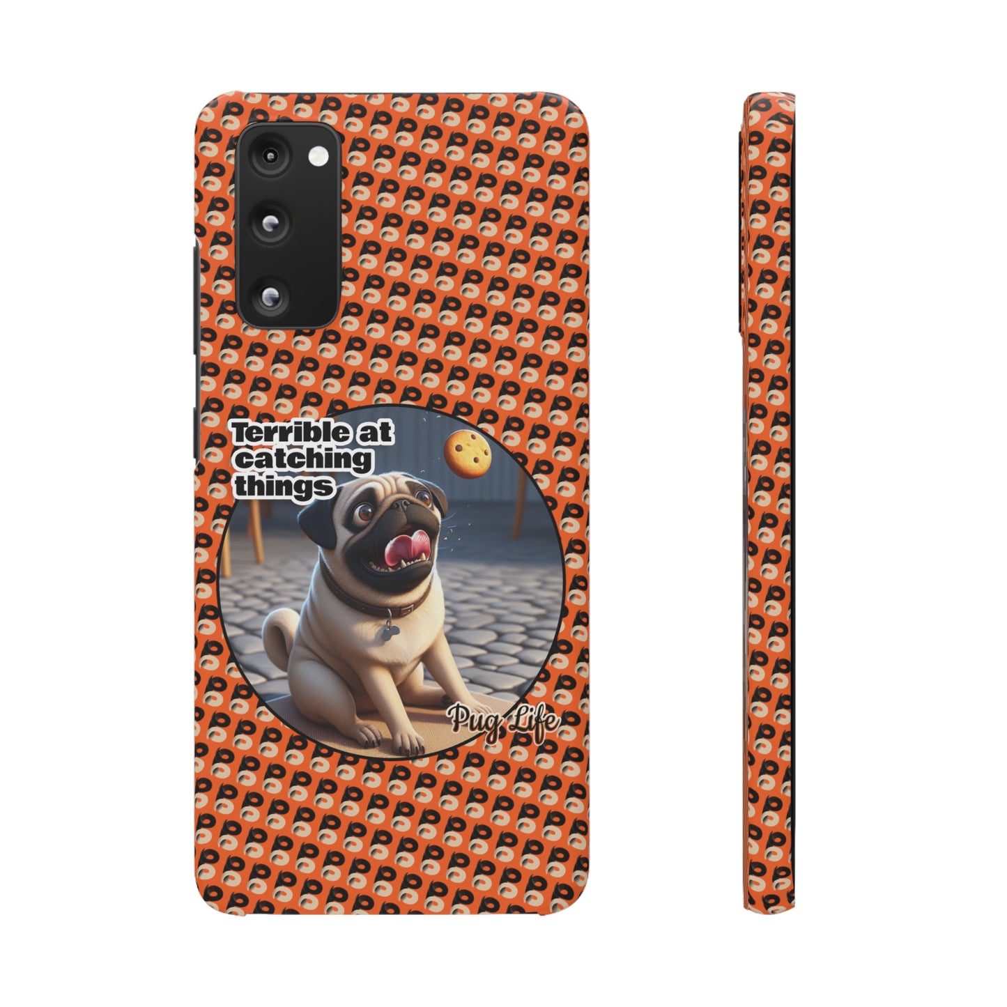 P&B Pug Life Edition: Terrible at Catching - Snap Case Orange