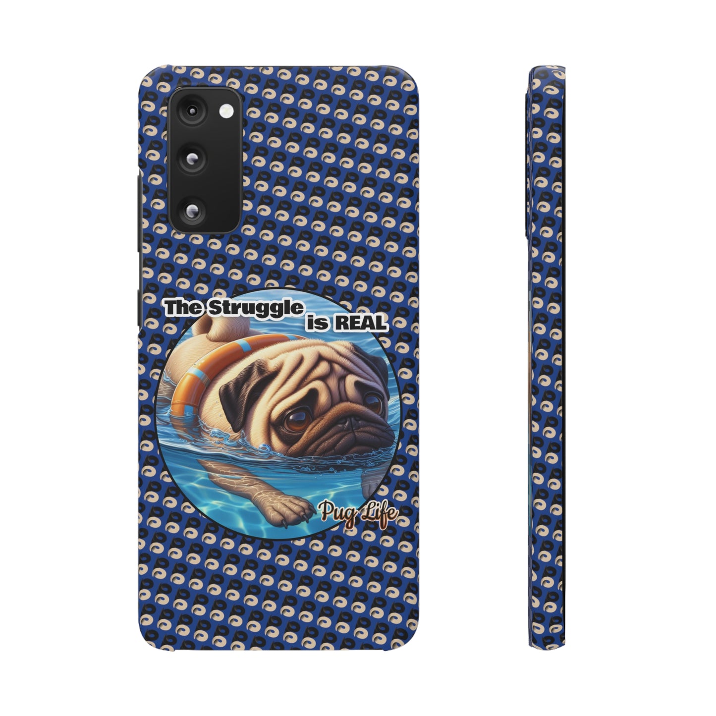 P&B Pug Life Edition: The Struggle - Snap Case Navy Blue