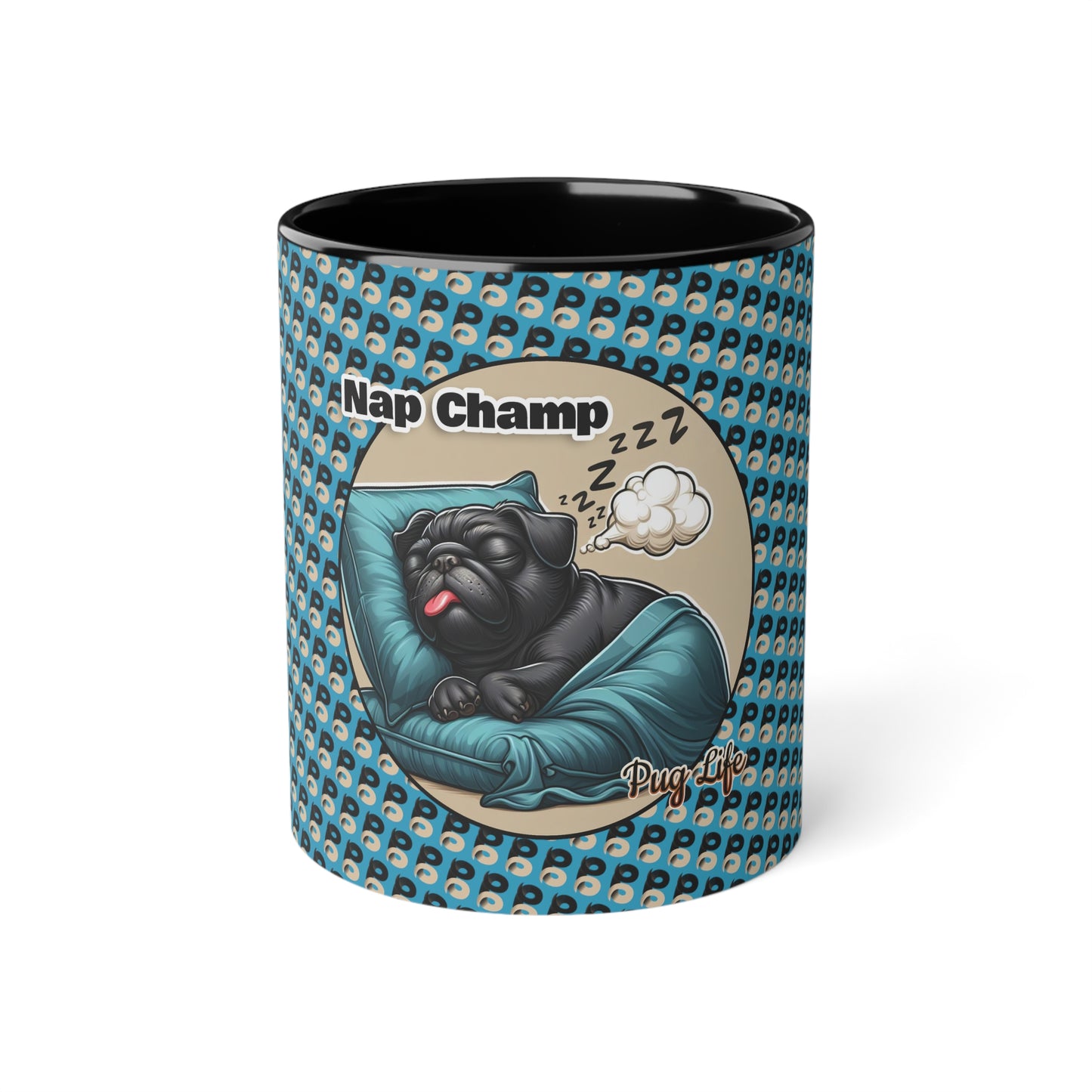 P&B Pug Life: Nap Champ - Accent Mug, 11oz