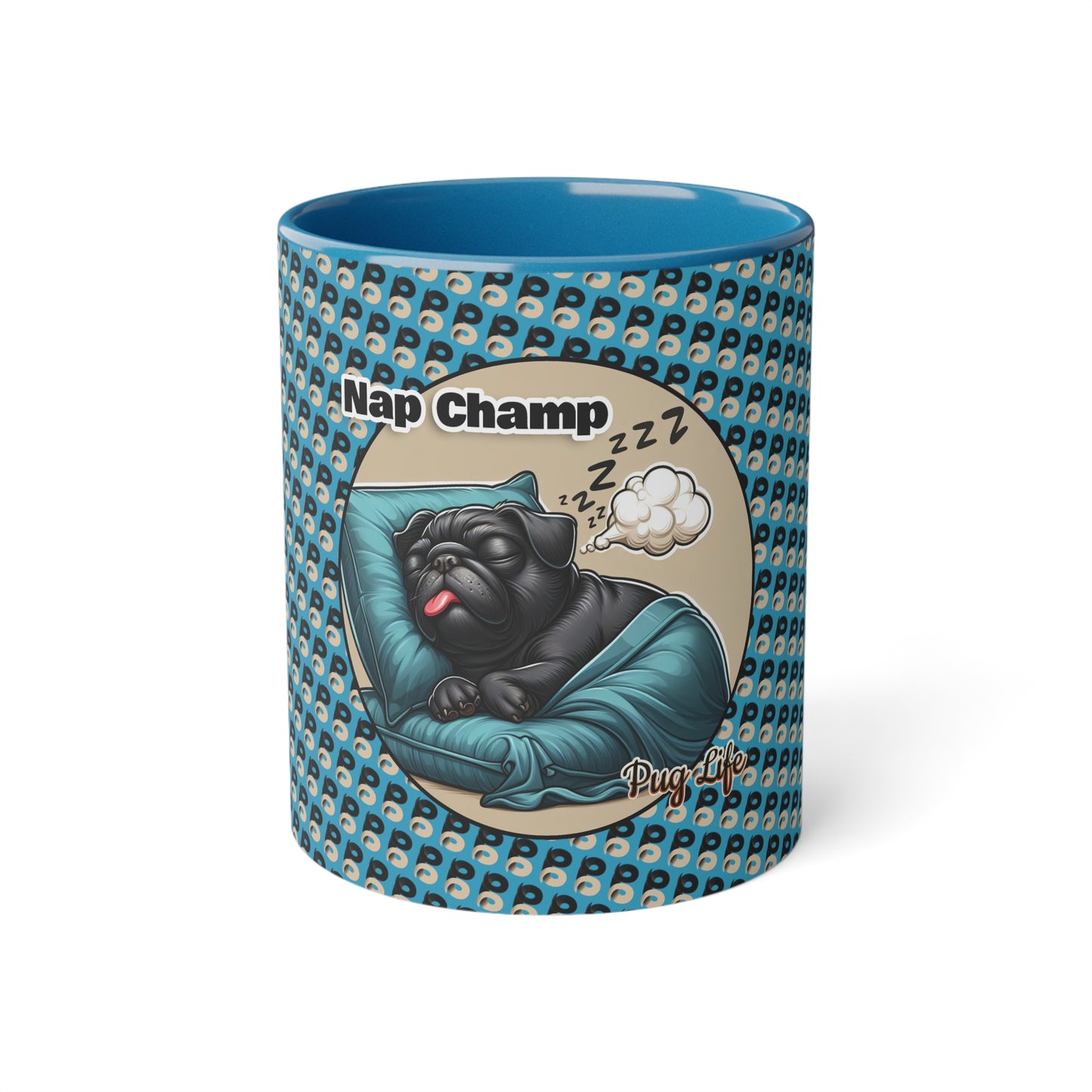 P&B Pug Life: Nap Champ - Accent Mug, 11oz