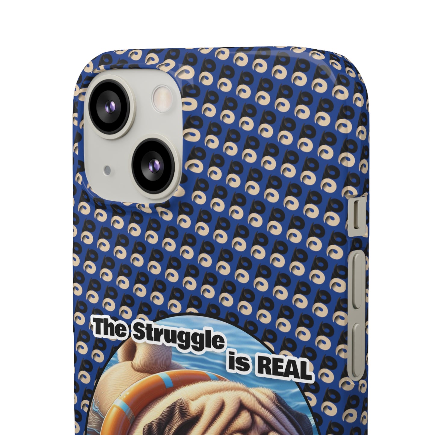 P&B Pug Life Edition: The Struggle - Snap Case Navy Blue