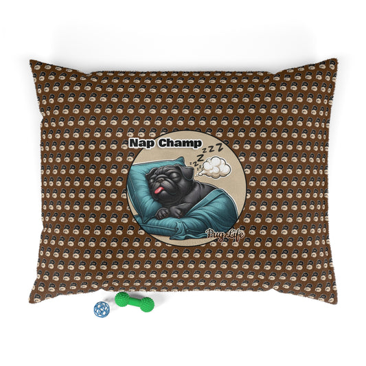 P&B Pug Life Edition: Nap Champ - Pet Bed - Brown