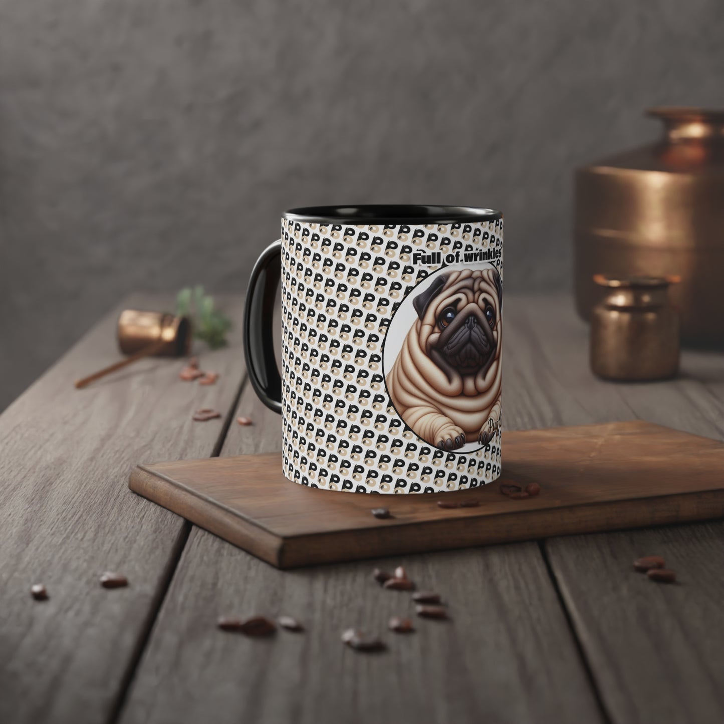 P&B Pug Life: Full of Wrinkles - Accent Mug, 11oz