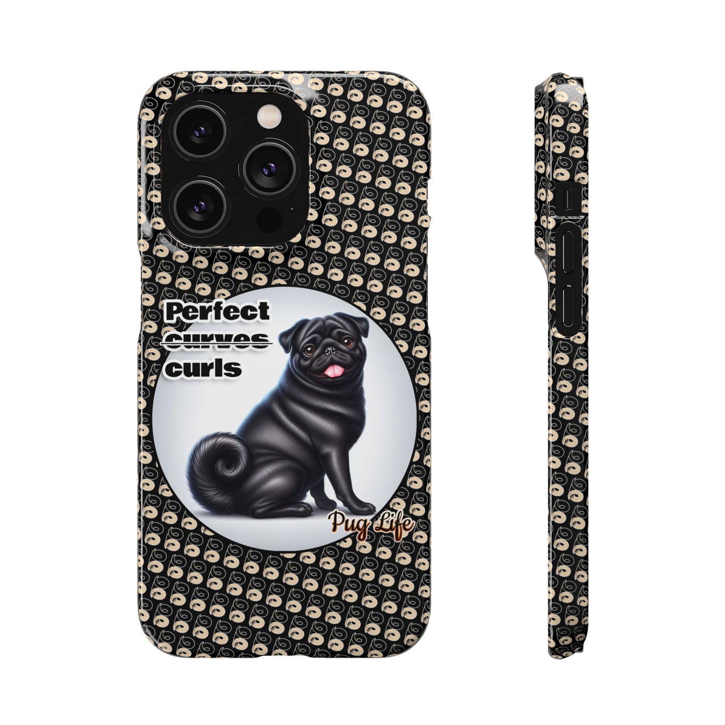 P&B Pug Life Edition: Perfect Curls - Snap Case Black