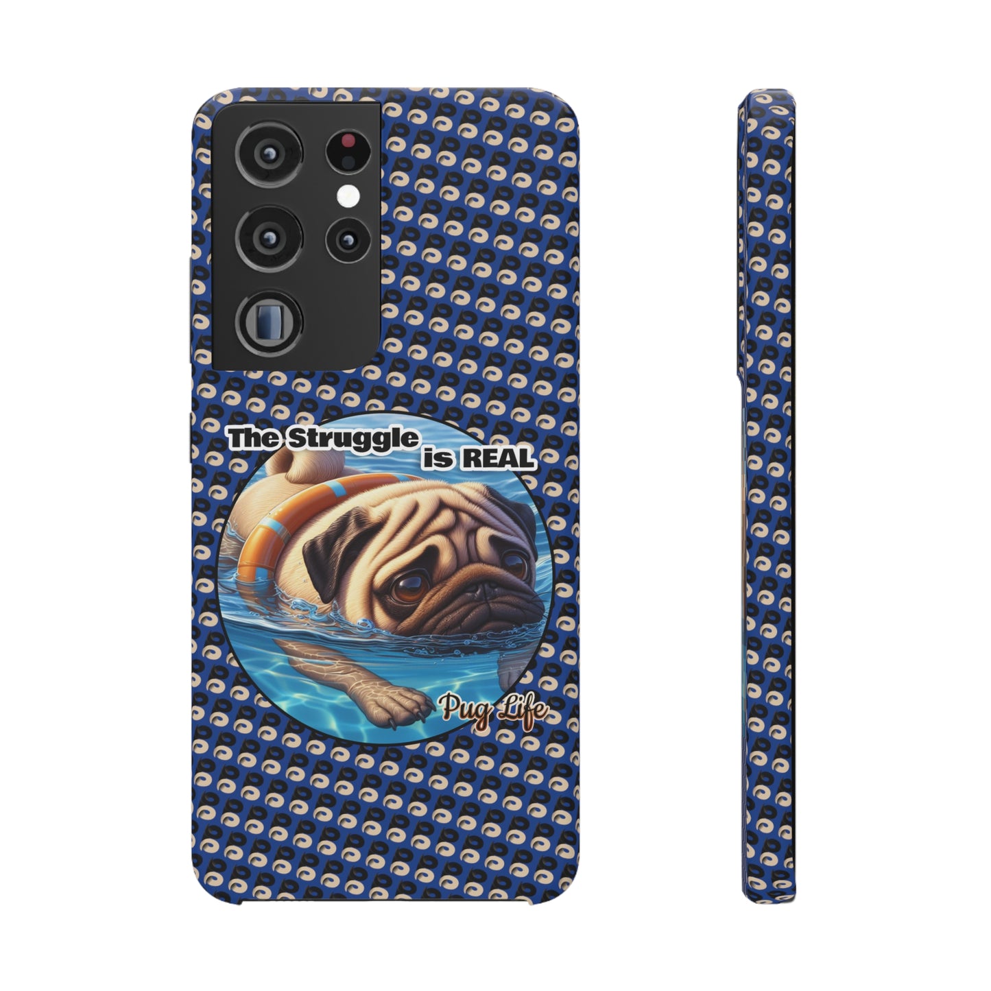 P&B Pug Life Edition: The Struggle - Snap Case Navy Blue