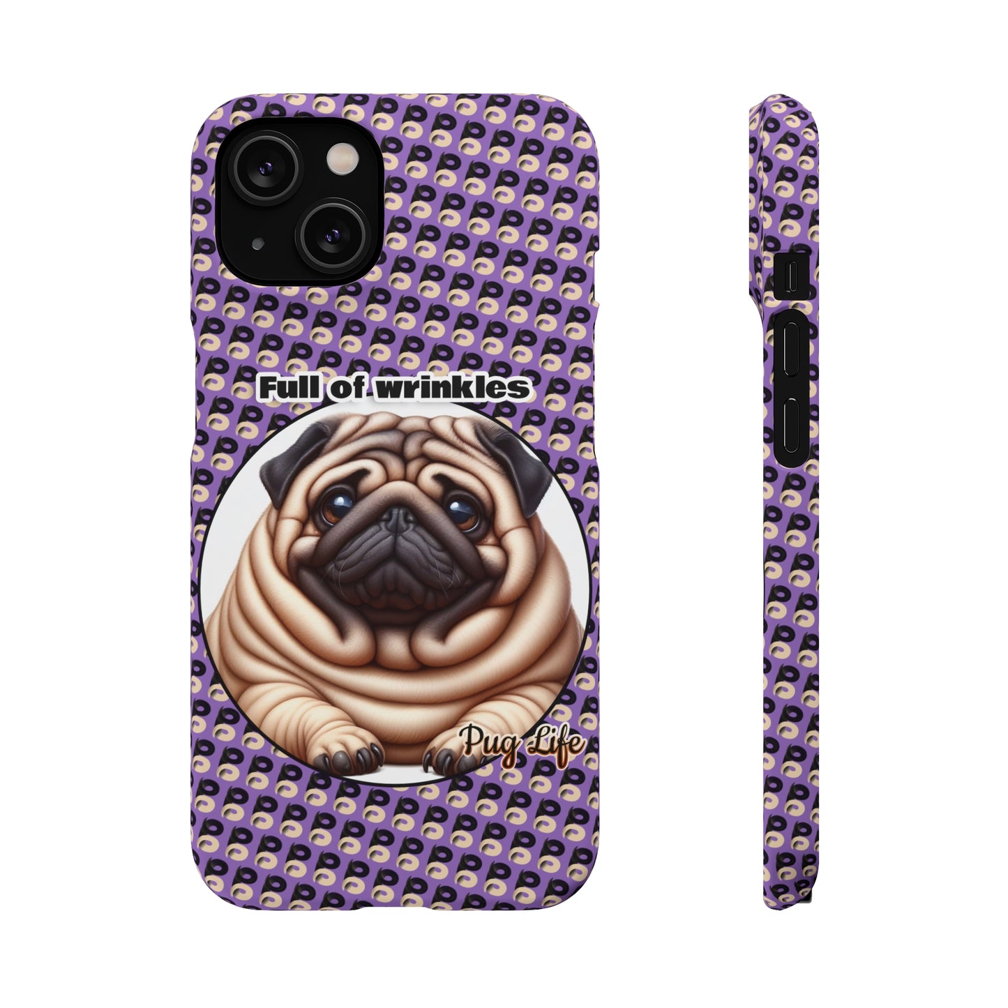 P&B Pug Life Edition: Full of Wrinkles - Snap Case Purple