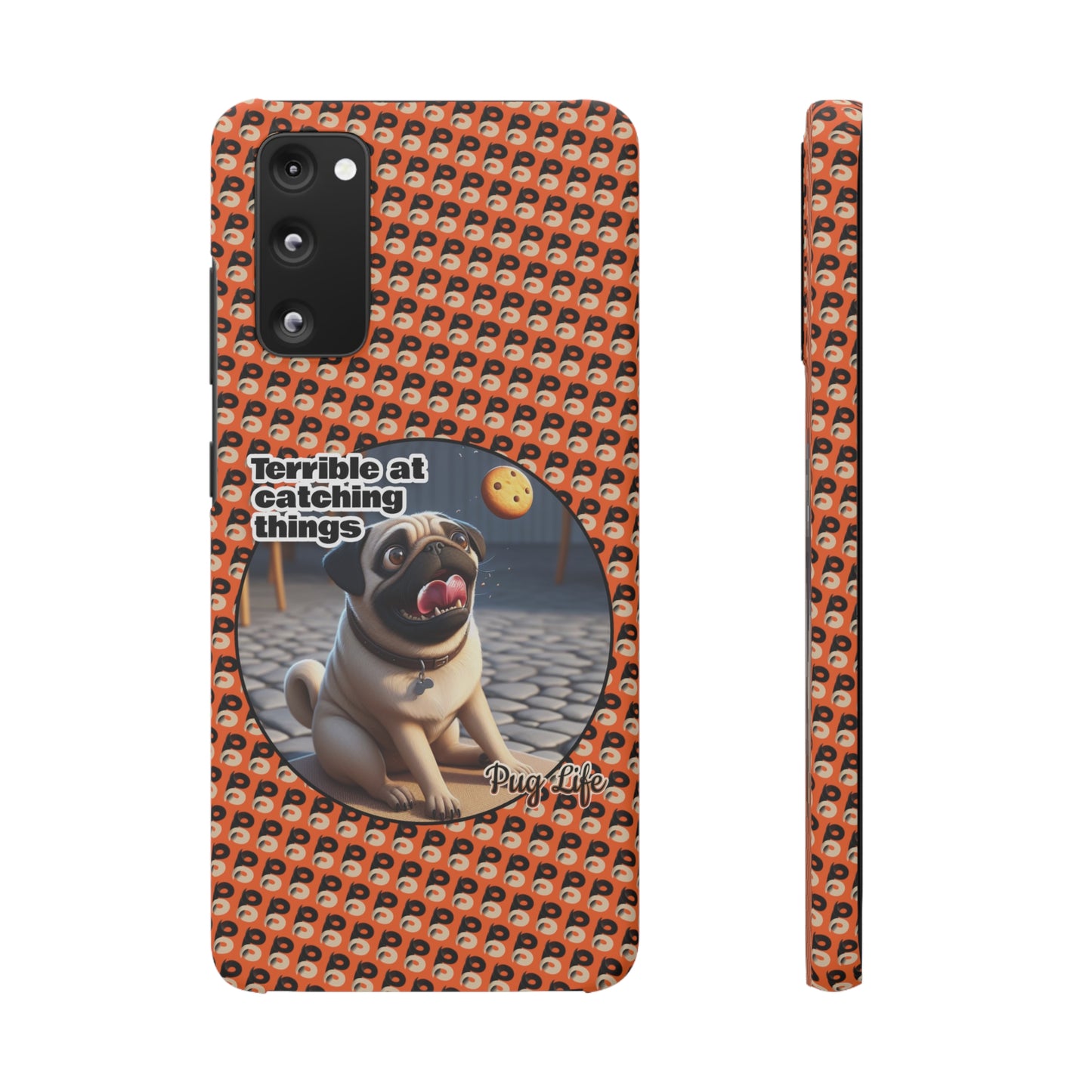 P&B Pug Life Edition: Terrible at Catching - Snap Case Orange