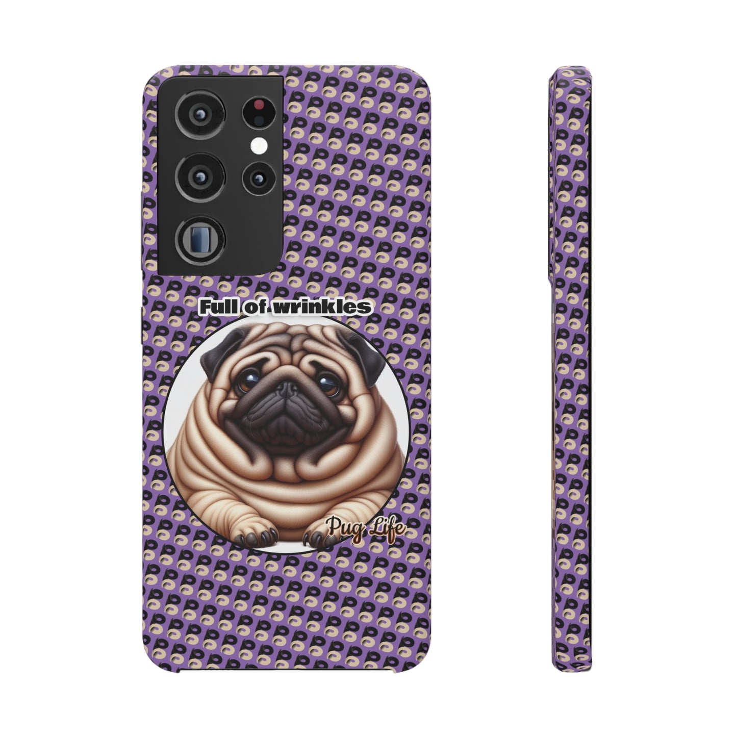 P&B Pug Life Edition: Full of Wrinkles - Snap Case Purple