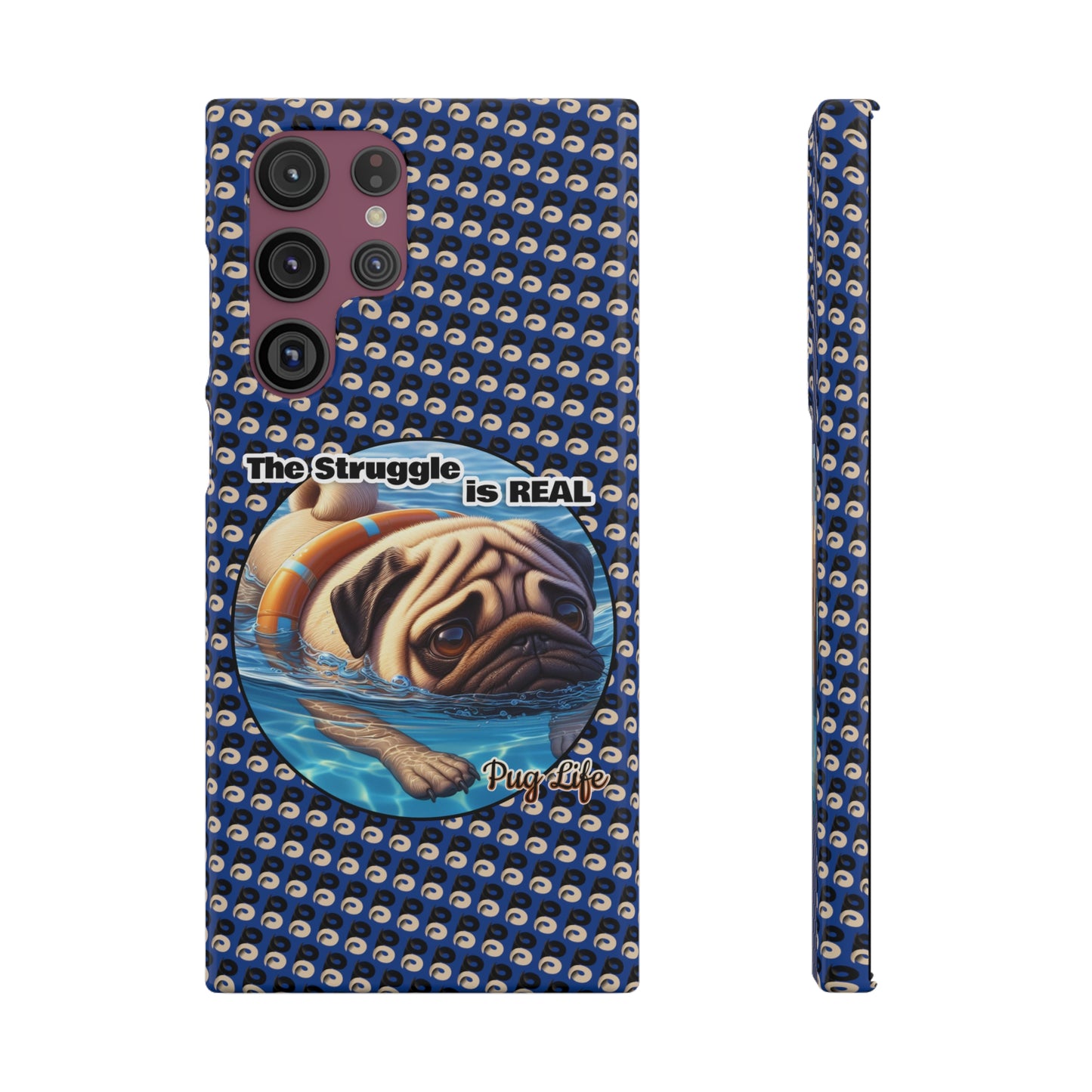 P&B Pug Life Edition: The Struggle - Snap Case Navy Blue