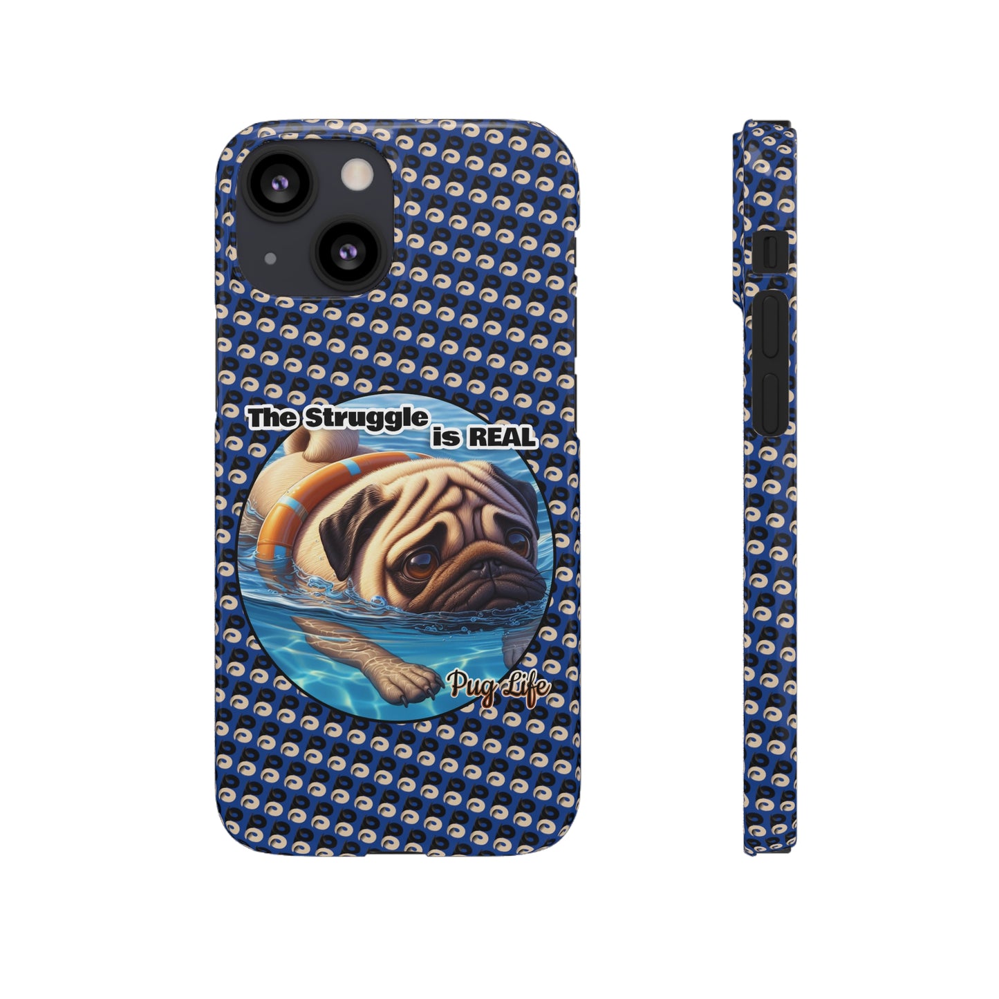 P&B Pug Life Edition: The Struggle - Snap Case Navy Blue