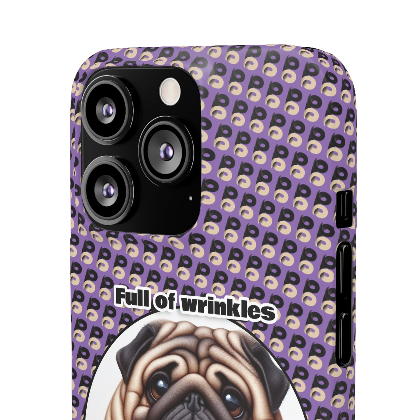 P&B Pug Life Edition: Full of Wrinkles - Snap Case Purple