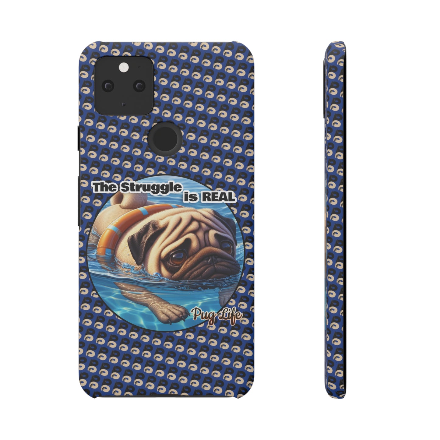 P&B Pug Life Edition: The Struggle - Snap Case Navy Blue