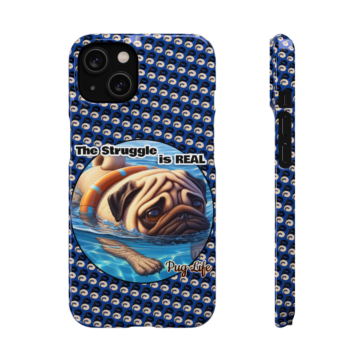 P&B Pug Life Edition: The Struggle - Snap Case Navy Blue