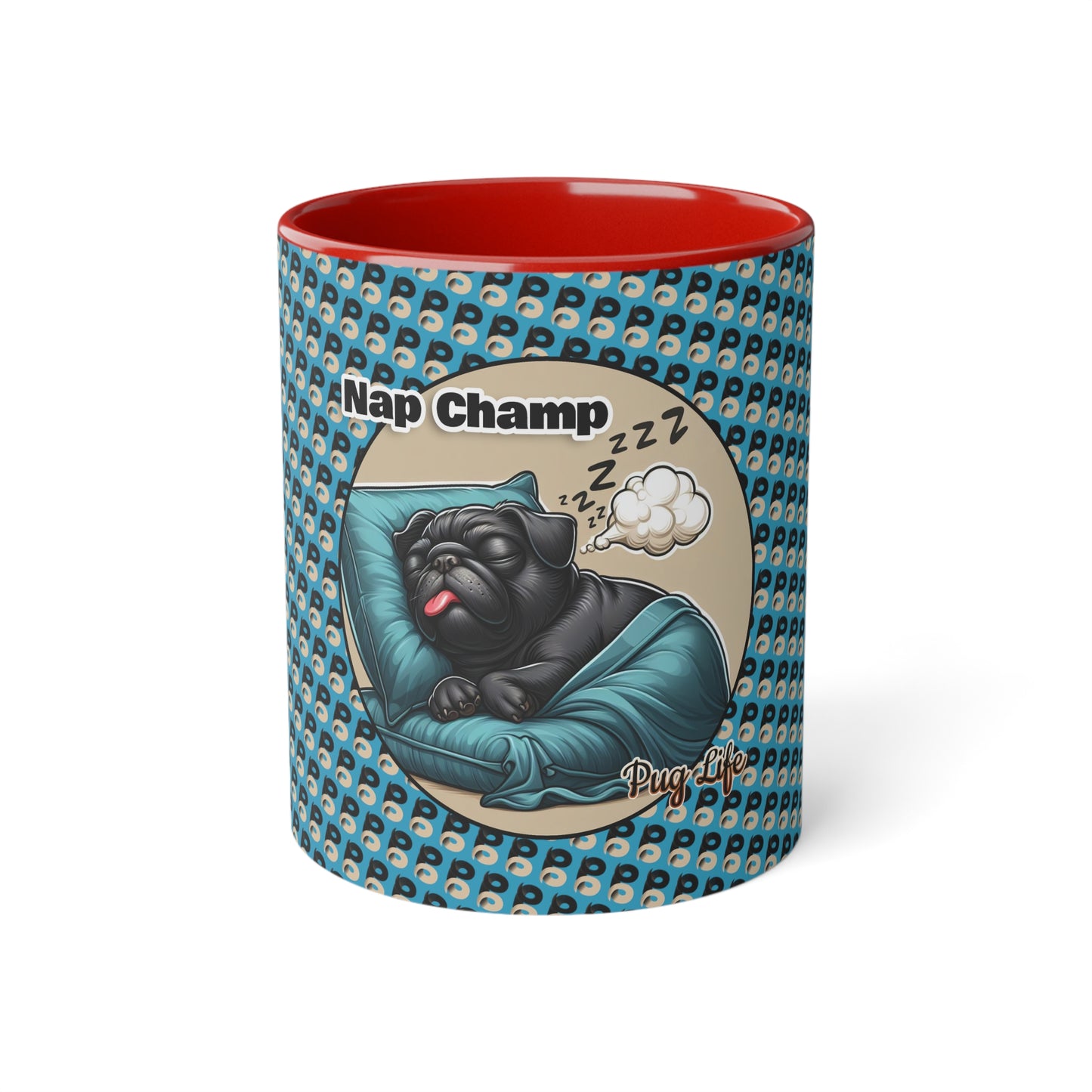 P&B Pug Life: Nap Champ - Accent Mug, 11oz