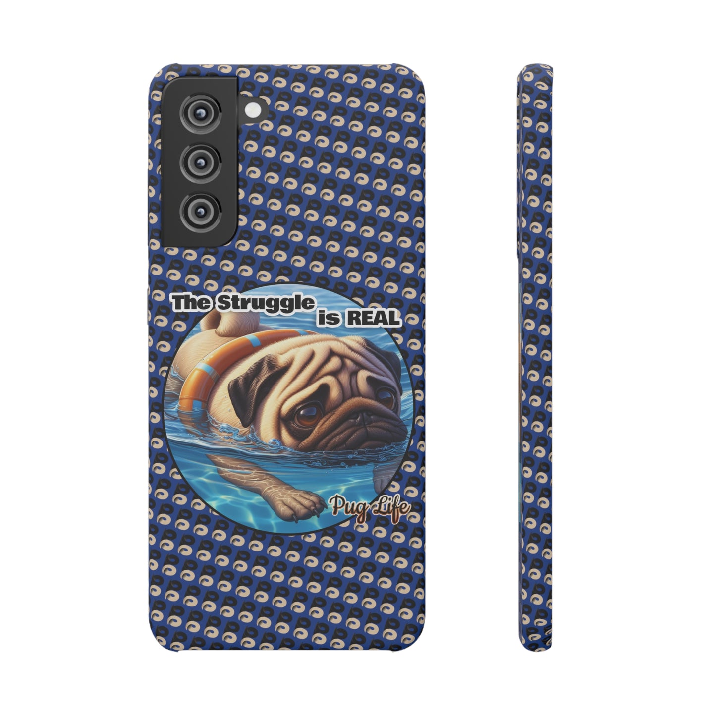 P&B Pug Life Edition: The Struggle - Snap Case Navy Blue