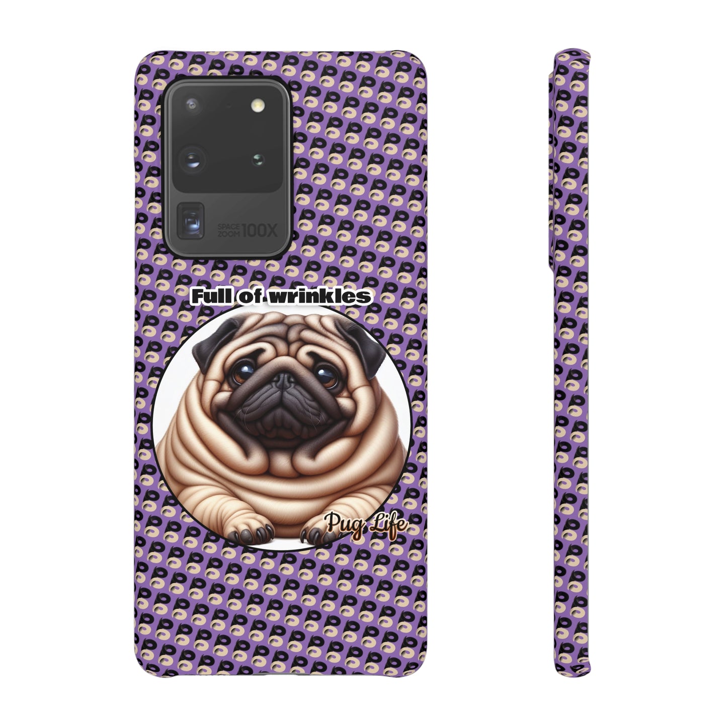 P&B Pug Life Edition: Full of Wrinkles - Snap Case Purple