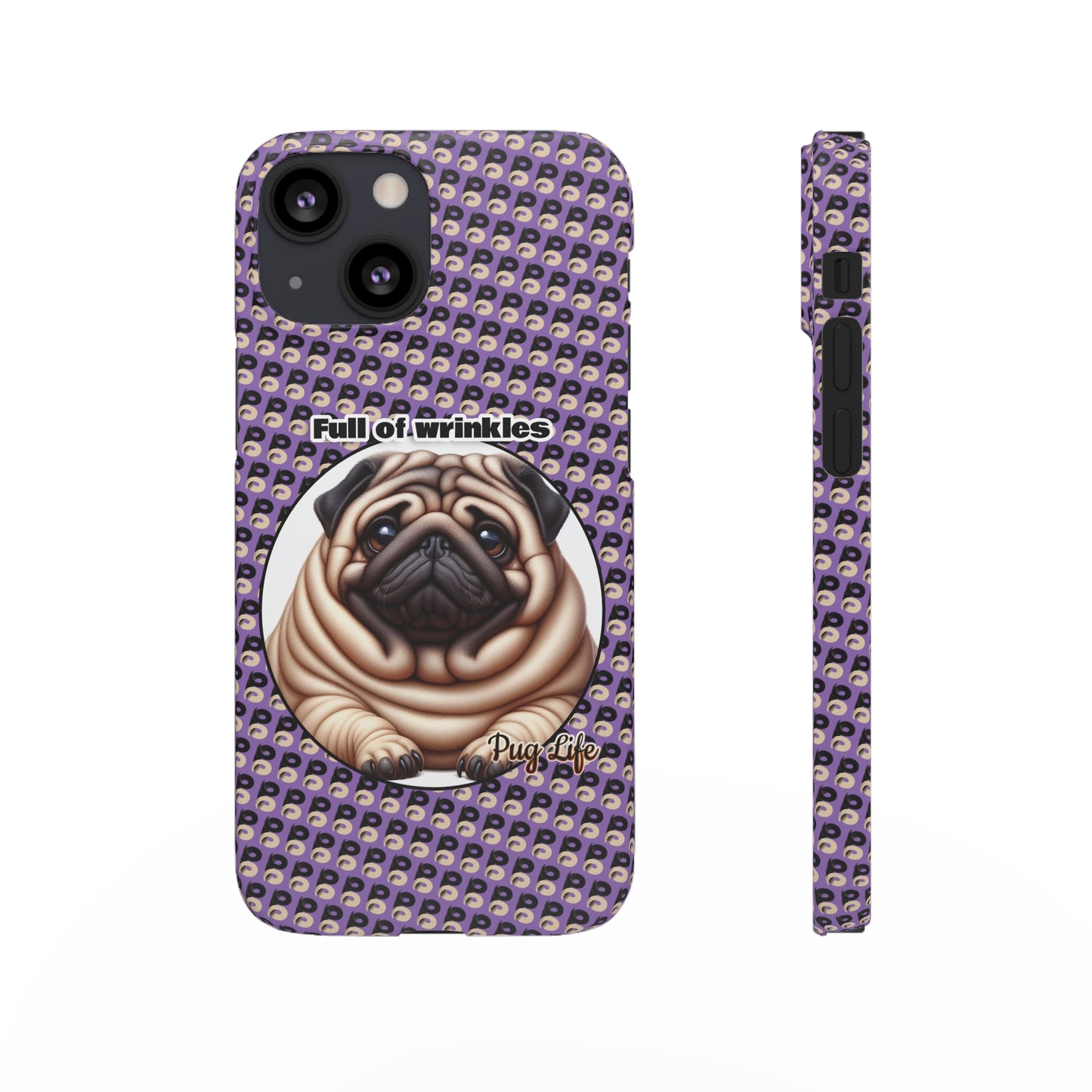 P&B Pug Life Edition: Full of Wrinkles - Snap Case Purple