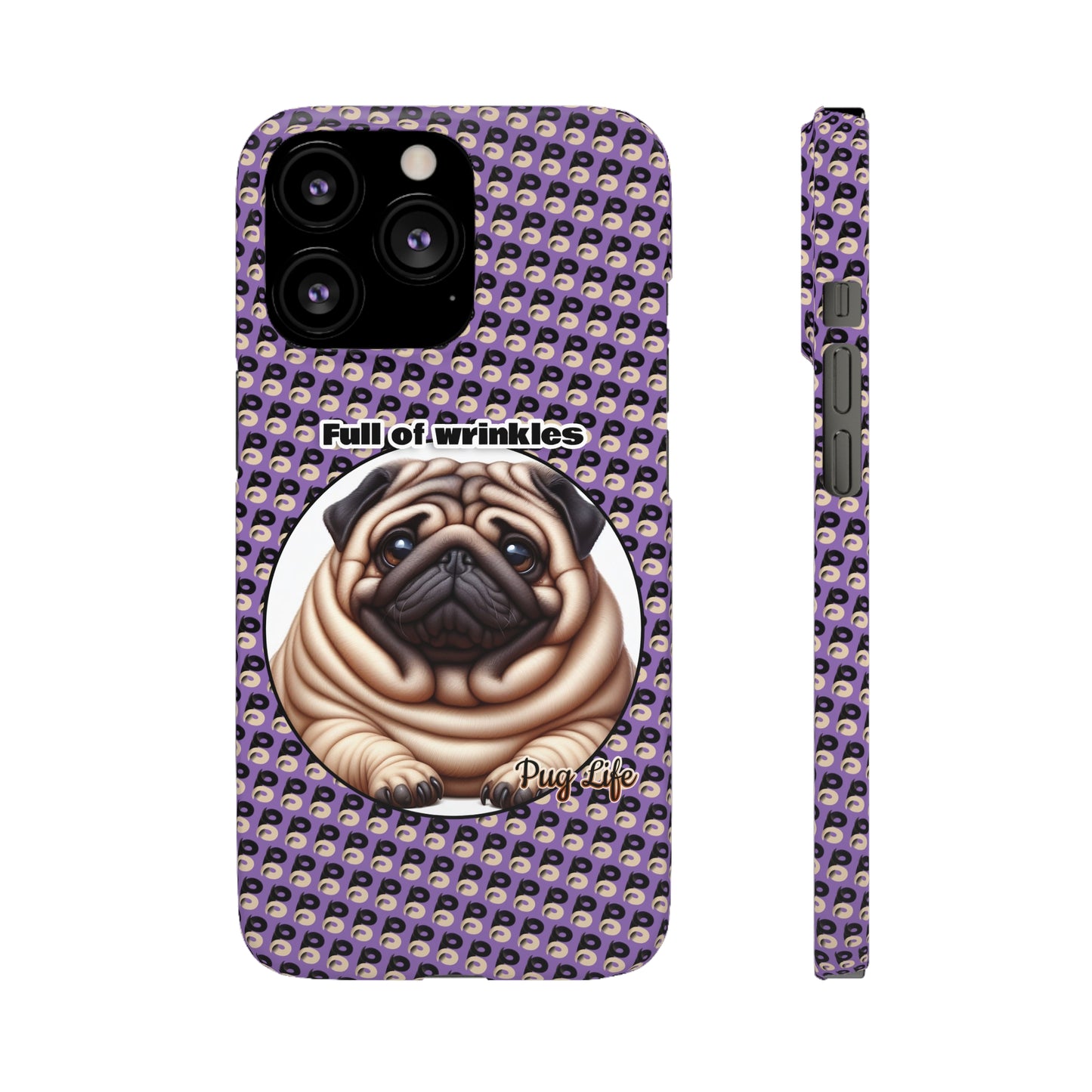 P&B Pug Life Edition: Full of Wrinkles - Snap Case Purple