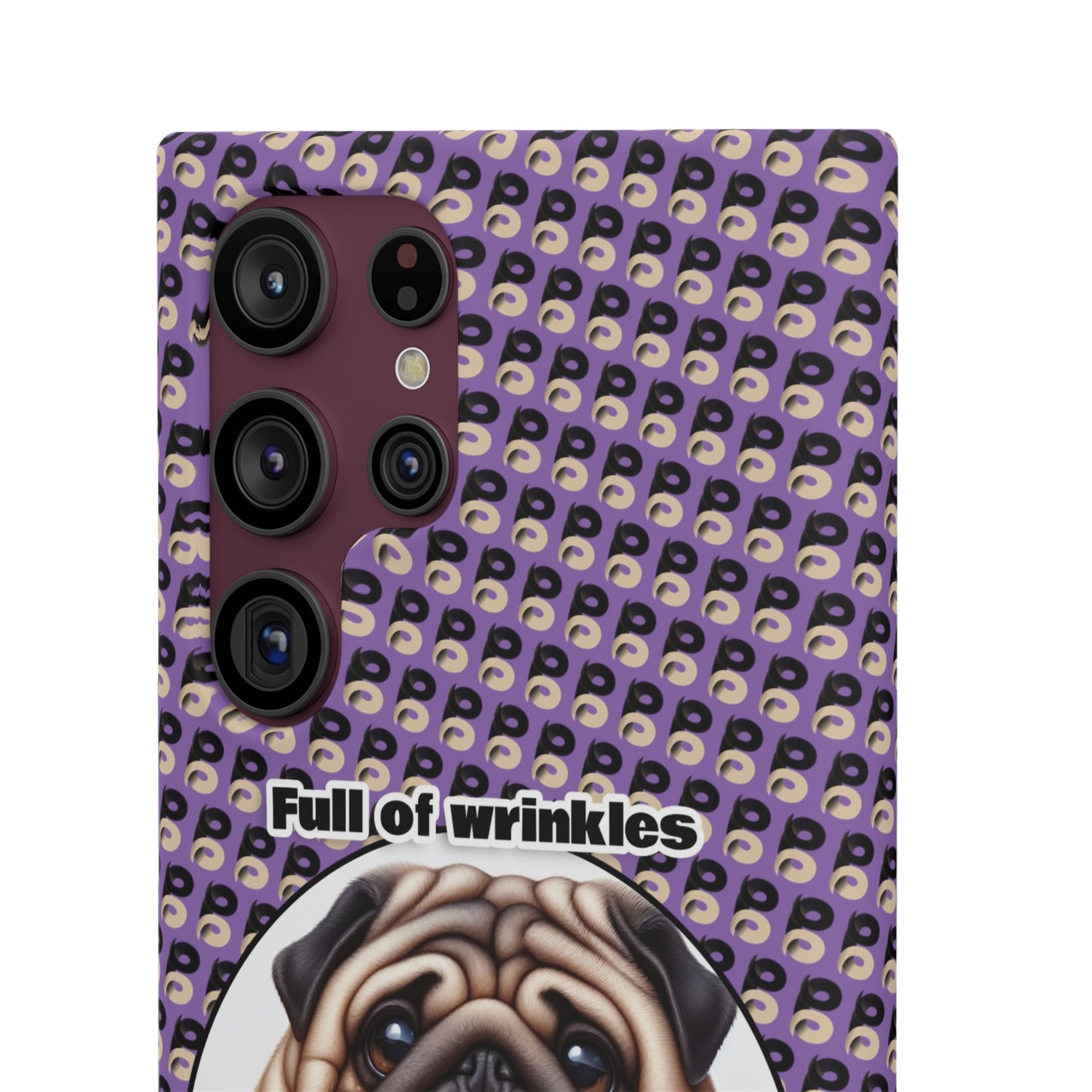 P&B Pug Life Edition: Full of Wrinkles - Snap Case Purple