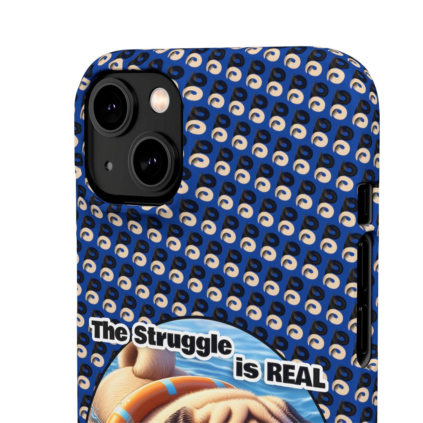 P&B Pug Life Edition: The Struggle - Snap Case Navy Blue