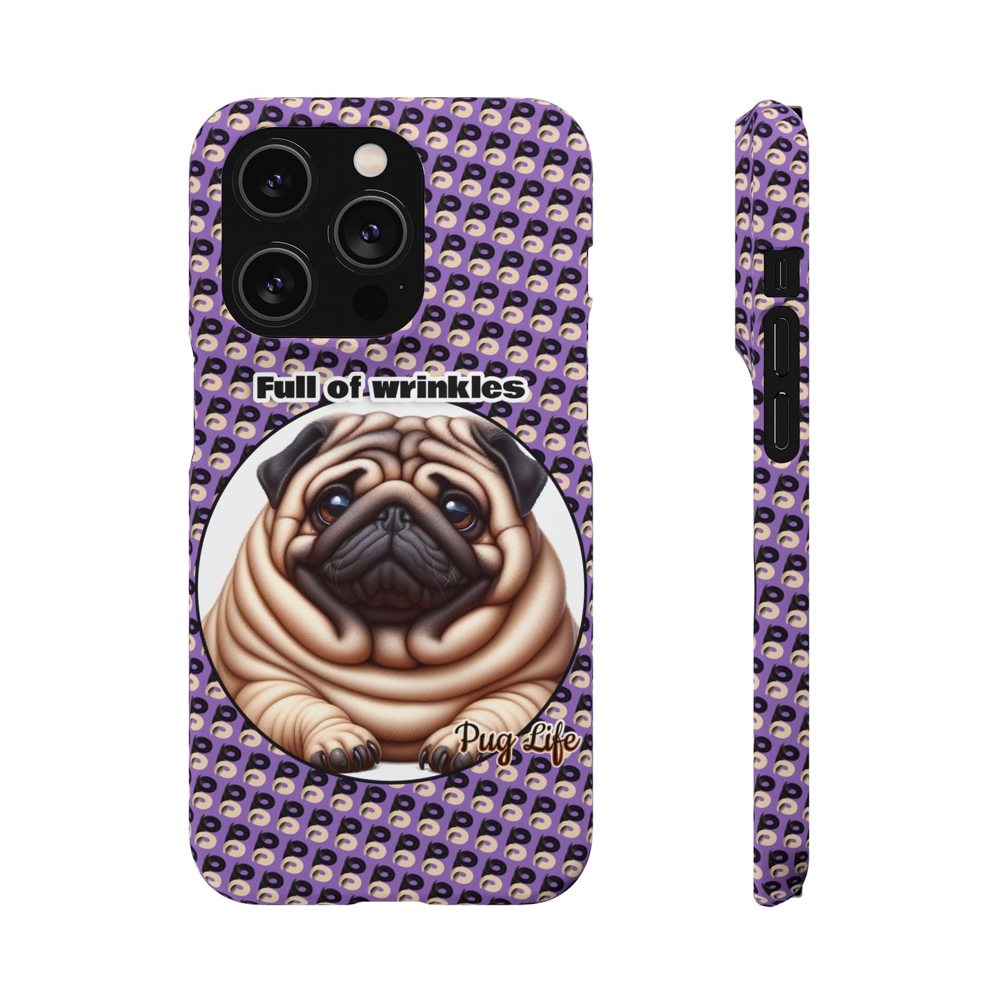 P&B Pug Life Edition: Full of Wrinkles - Snap Case Purple