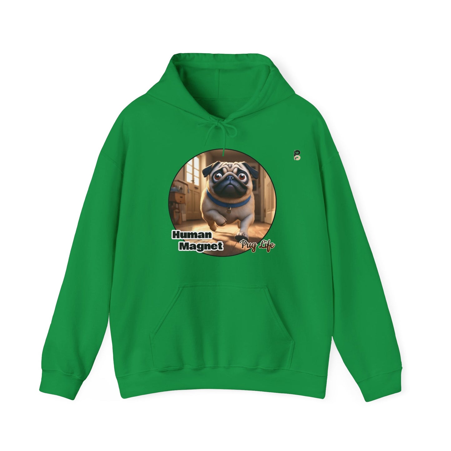 P&B Pug Life: Human Magnet - Unisex Hooded Sweatshirt