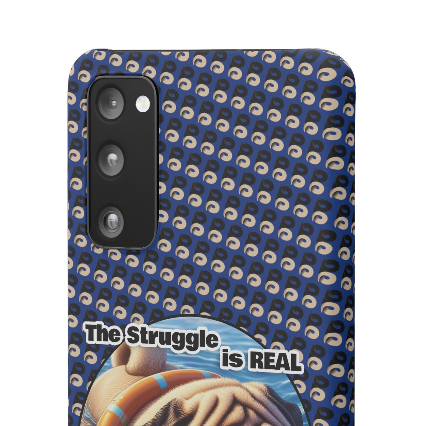 P&B Pug Life Edition: The Struggle - Snap Case Navy Blue