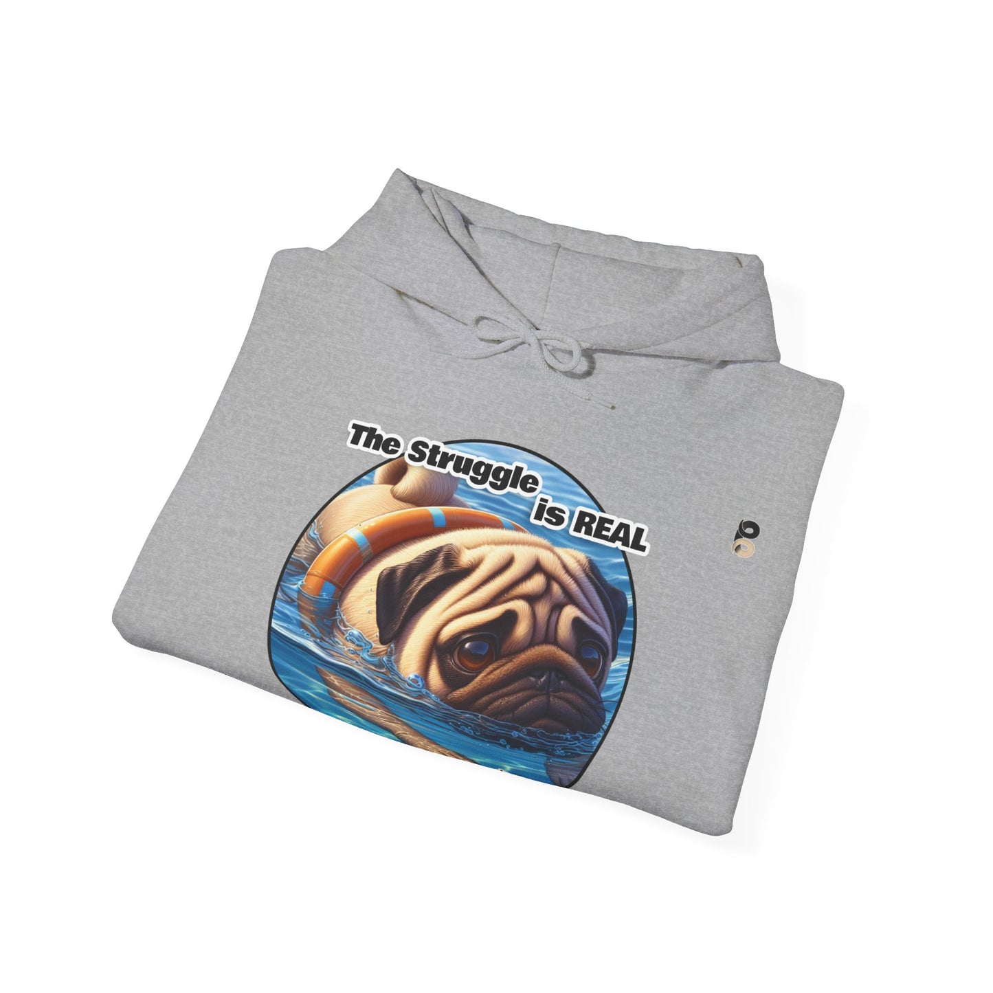 P&B Pug Life: The Struggle - Unisex Hooded Sweatshirt