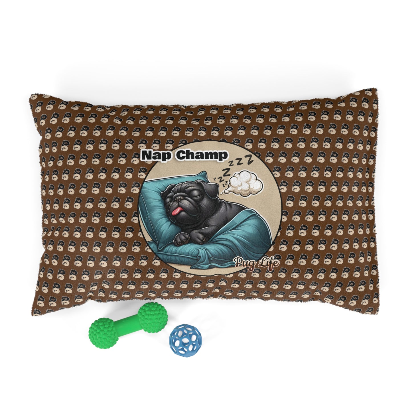 P&B Pug Life Edition: Nap Champ - Pet Bed - Brown