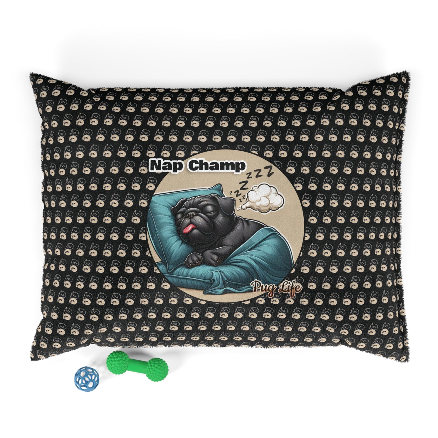 P&B Pug Life Edition: Nap Champ - Pet Bed - Black