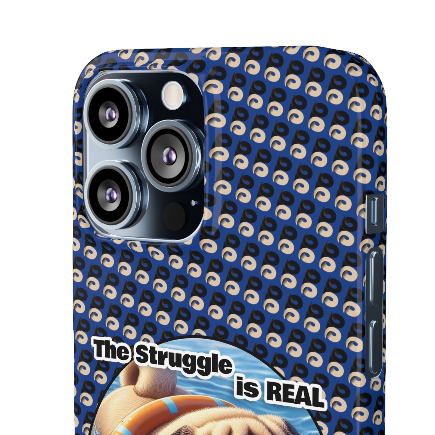 P&B Pug Life Edition: The Struggle - Snap Case Navy Blue