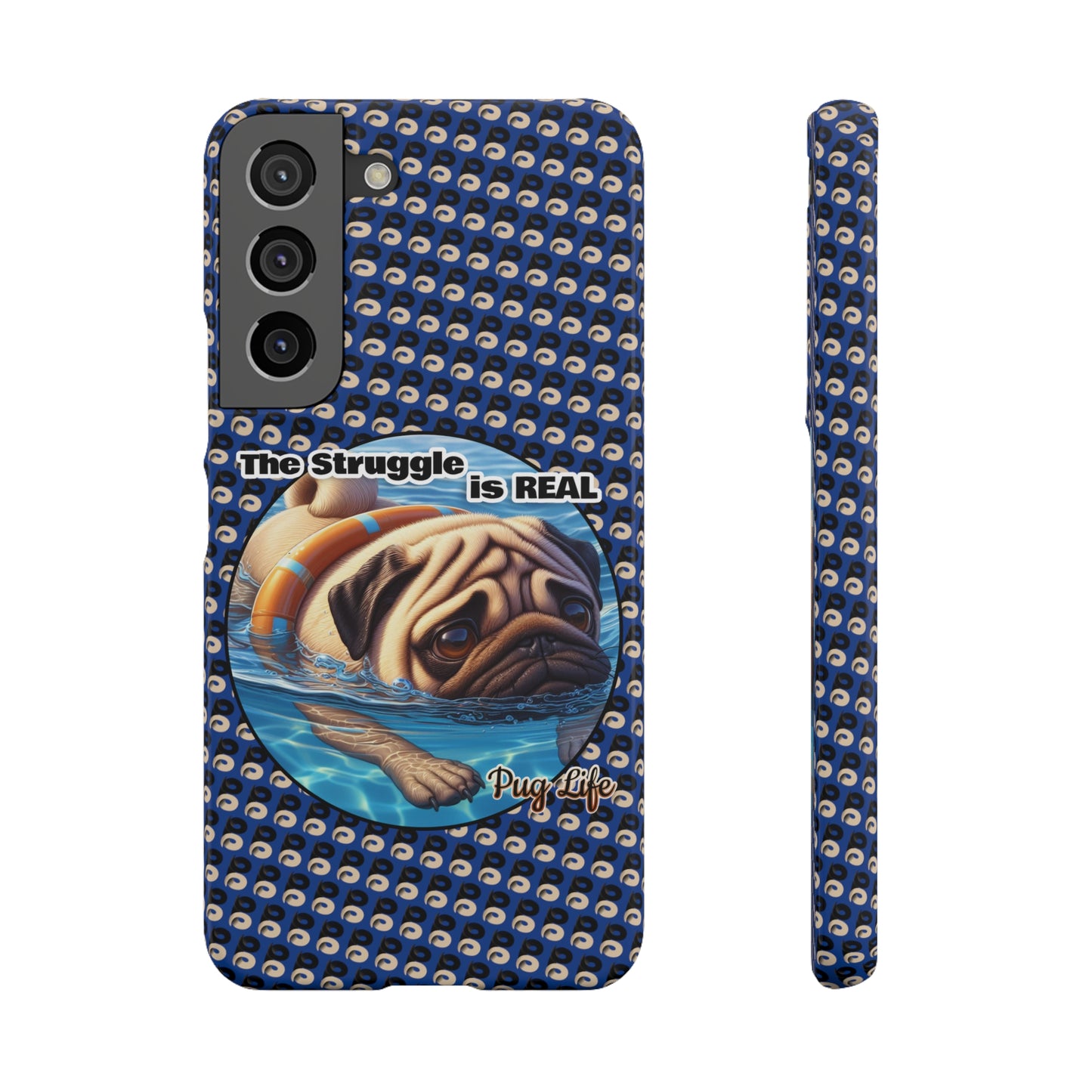 P&B Pug Life Edition: The Struggle - Snap Case Navy Blue