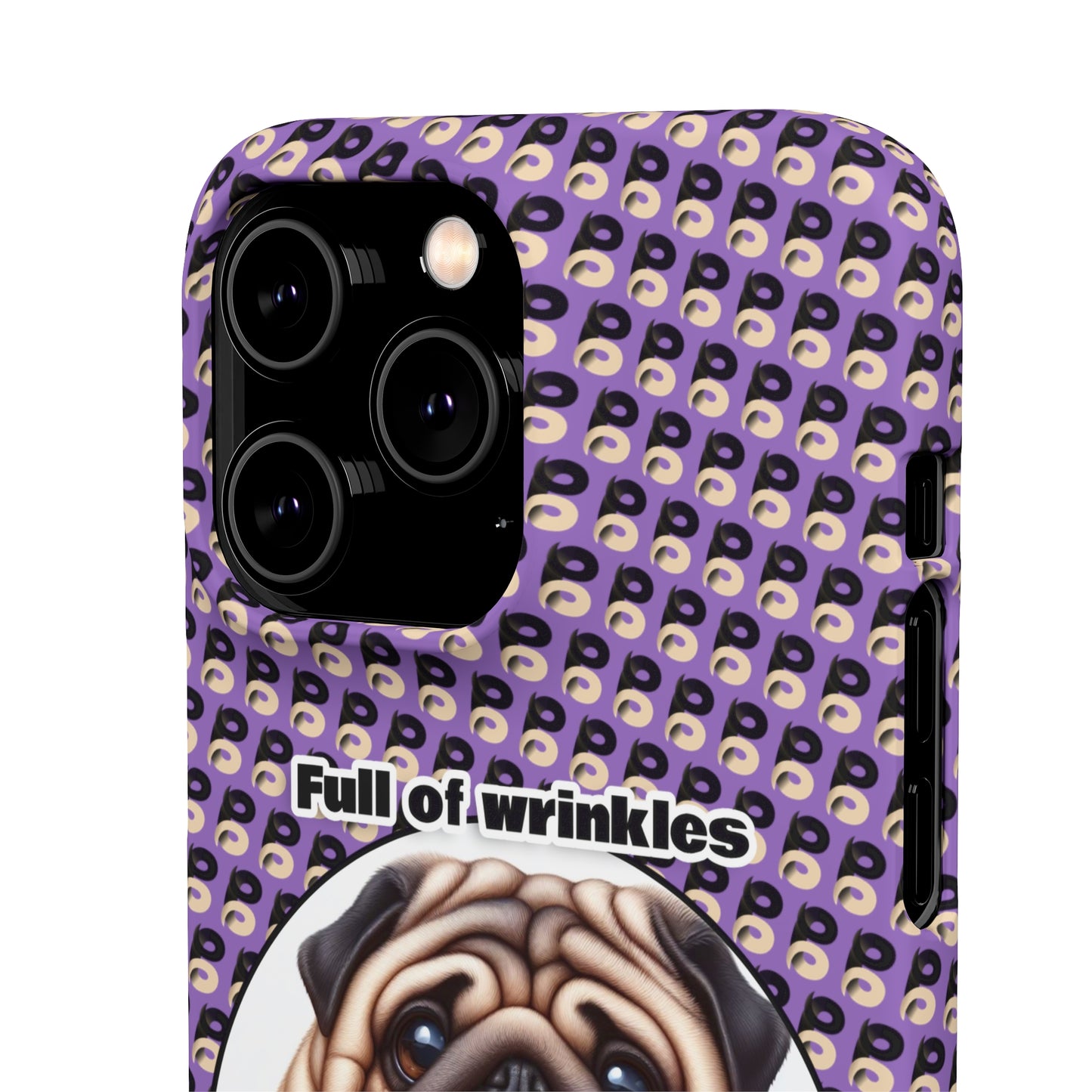 P&B Pug Life Edition: Full of Wrinkles - Snap Case Purple