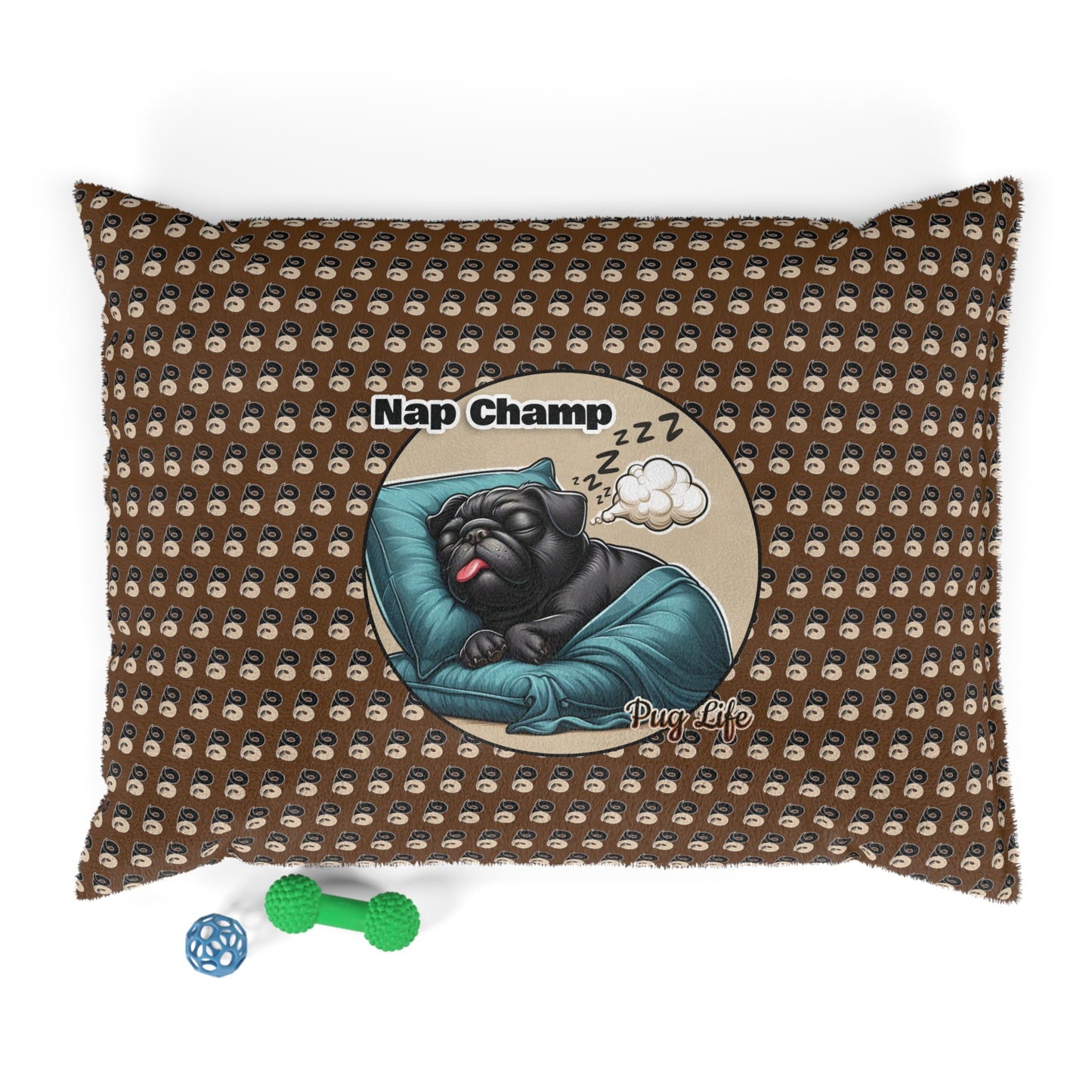 P&B Pug Life Edition: Nap Champ - Pet Bed - Brown