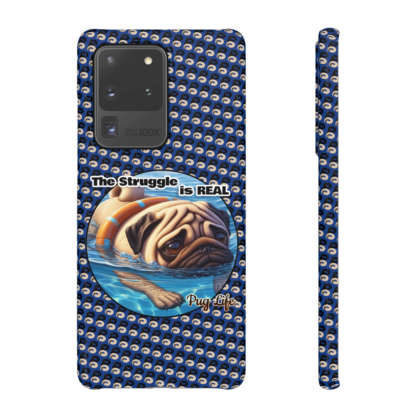 P&B Pug Life Edition: The Struggle - Snap Case Navy Blue