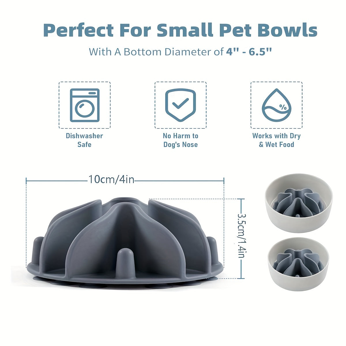 Slow Feeder Dog Bowl Insert - Easy clean