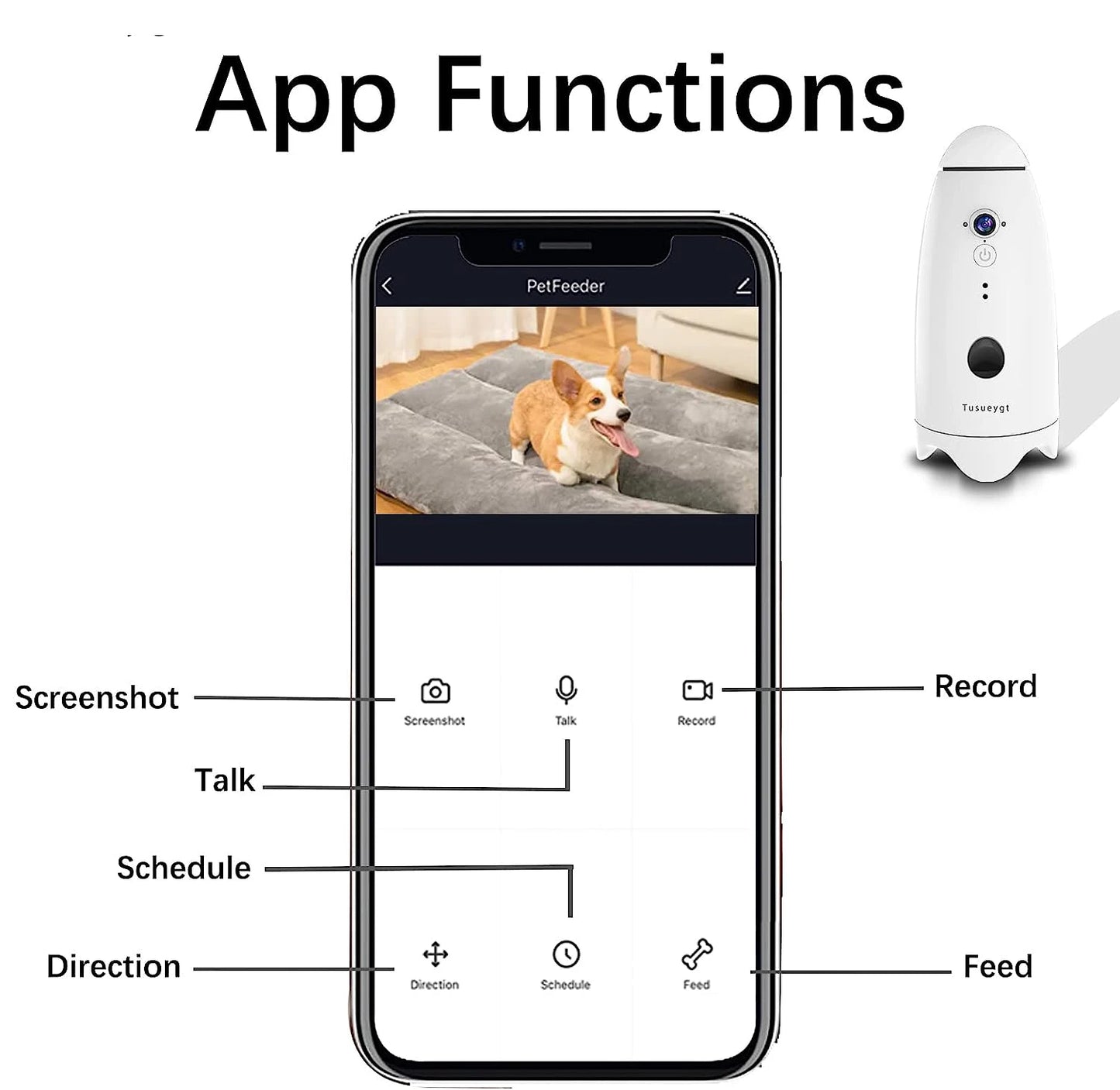 Smart Dog Feeding Assistant - Automatic Dog Feeder with Remote Camera