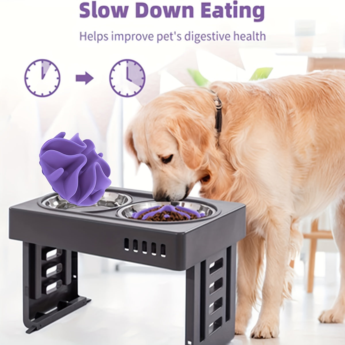 Slow Feeder Dog Bowl Insert - Easy clean